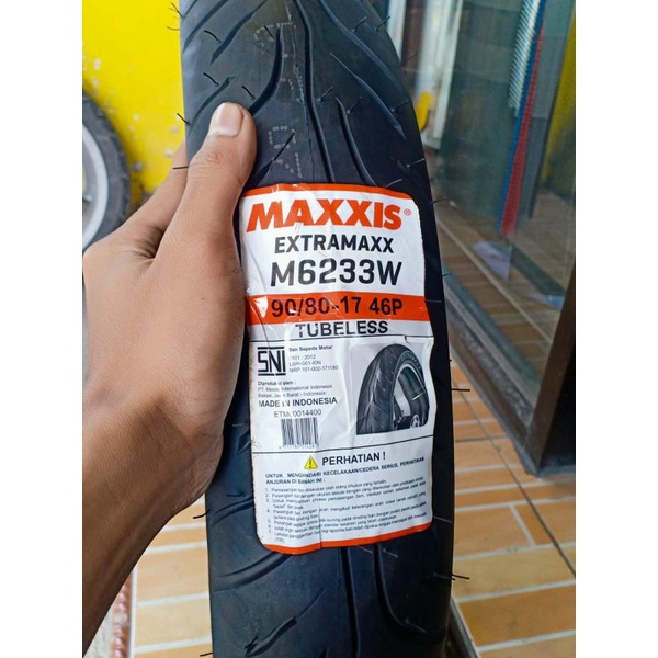 BAN MAXXIS EXTRAMAXX TUBELESS 90/80-17 UKURAN 90 80 17