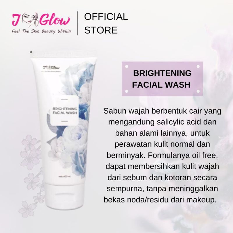 Jglow BRIGHTENING FACIAL WASH(SABUN PAKET SUPER/RADIANCE TERBARU)