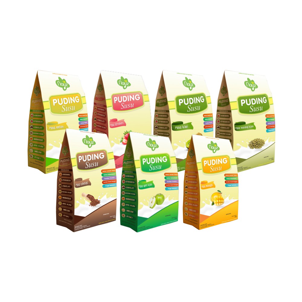 Puding Susu Puding Bayi Nayz Puding Coklat Strawberry Mangga Kacang Hijau Apel Kiwi Melon MPASI
