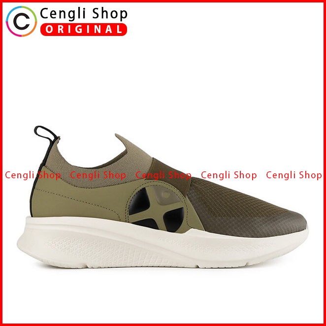 SEPATU SLIP ON HUSH PUPPIES PRIA ORIGINAL CASUAL BRANDED HIJAU HM050