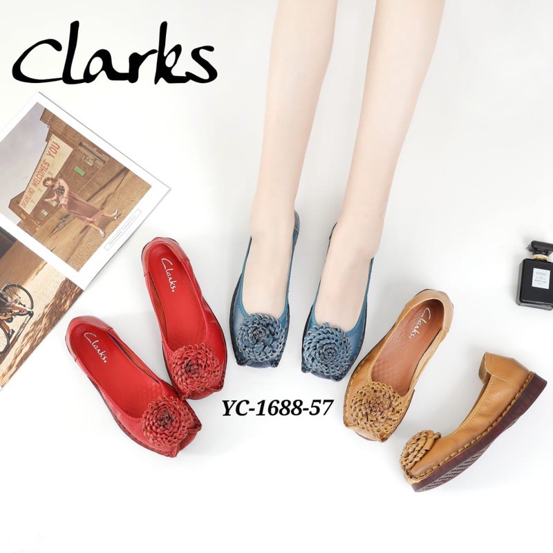 PROMO Sepatu kulit clarks flat YC 1688-57