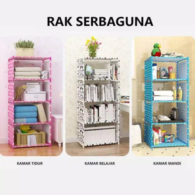 Rak buku portable rak serbaguna