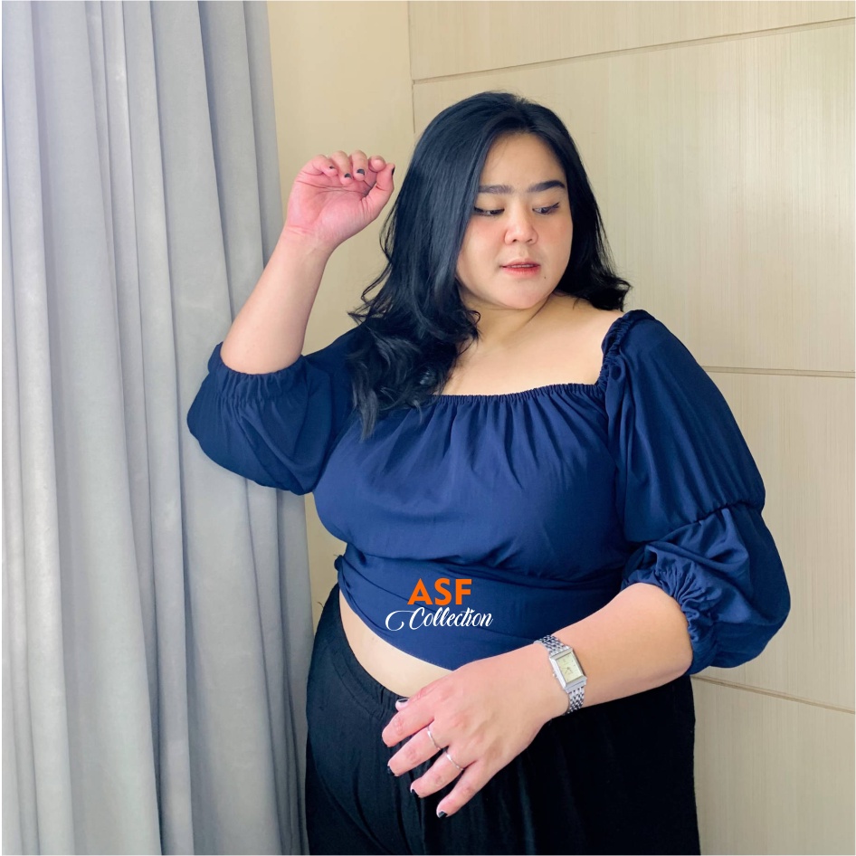 Clara Blouse Wanita Jumbo|Baju Crop Jumbo|Baju Sexy Wanita Dewasa|Baju Wanita Jumbo|Baju Crop Korea|