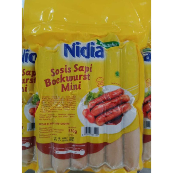 

Nidia Sosis Sapi Bratwrus mink isi 12 pcs Berat 550gr