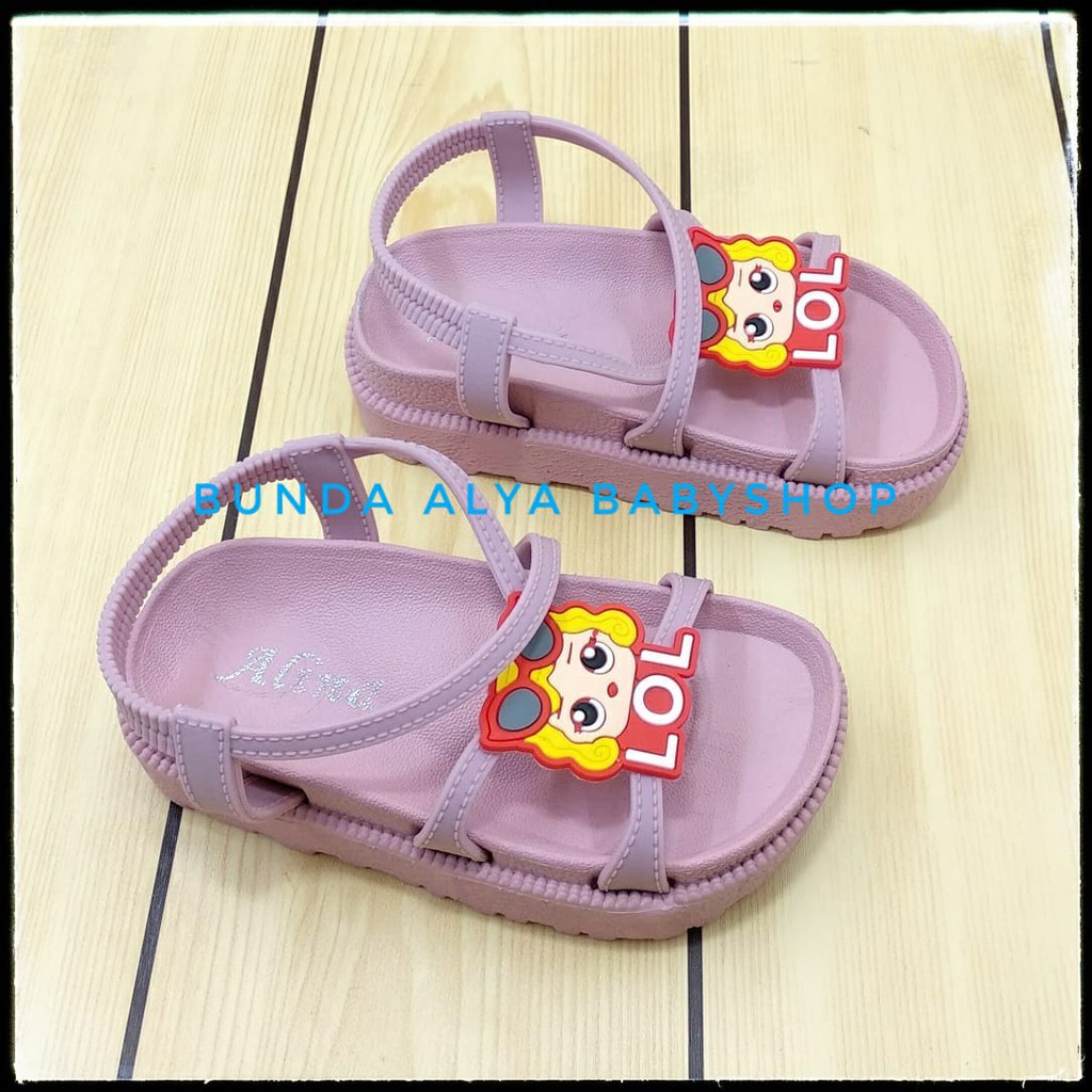 Sendal Anak Perempuan Jelly Usia 4 5 6 7 Tahun PINK- Sepatu Sandal Anak Cewek Karet Anti Licin Size 28 - 35