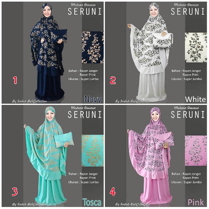 Terbaru Mukena Bali Seruni Motif Atas / Mukena Indah Bali