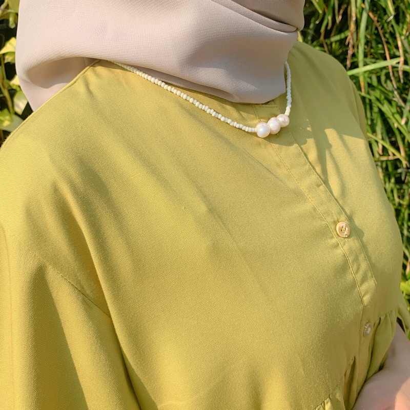 Handmade Necklace / Fresh Water Pearl kalung hijab / choker (HN004)