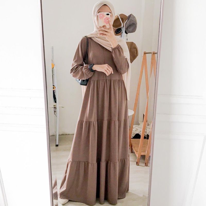 GAMIS SYARI ADEM/ HANUM SUKMA MIDI DRESS/ BAHAN KAIN SHAKILA PREMIUM QUALITY/ SIZE S M L XL XXL/ PAKAIAN MUSLIM MODERN/ PAKAIAN WANITA MUSLIMAH ANGGUN CANTIK UKURAN KUMPLIT KECIL TANGGUNG STANDAR JUMBO BESAR OVERSIZE BARU KUAT RAPIH A.S.R STORE FASHION