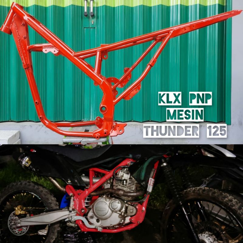 rangka klx ovale pnp mesin thunder 125 dan mesin lain nya frame klx thunder thunder trail