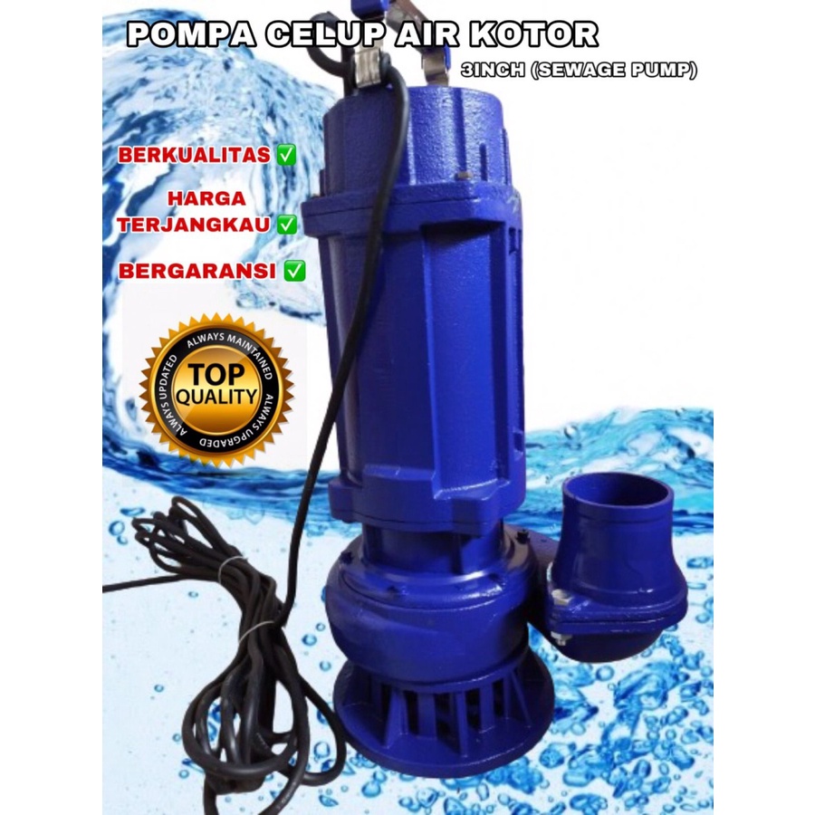 MAXPUMP 80WQ40-9-1.5T Pompa celup air Kotor Limbah Pompa celup sewage Pump 3Inch 1500Watt 2HP 220Volt