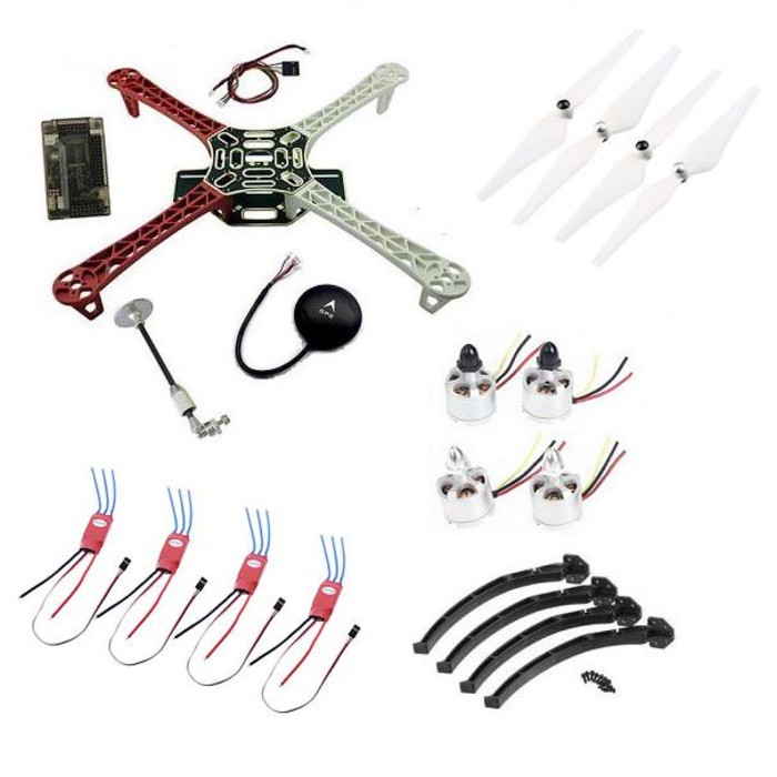 F450 Quadcopter Kit Frame APM 2.6 GPS Landing Skid ESC Simonk