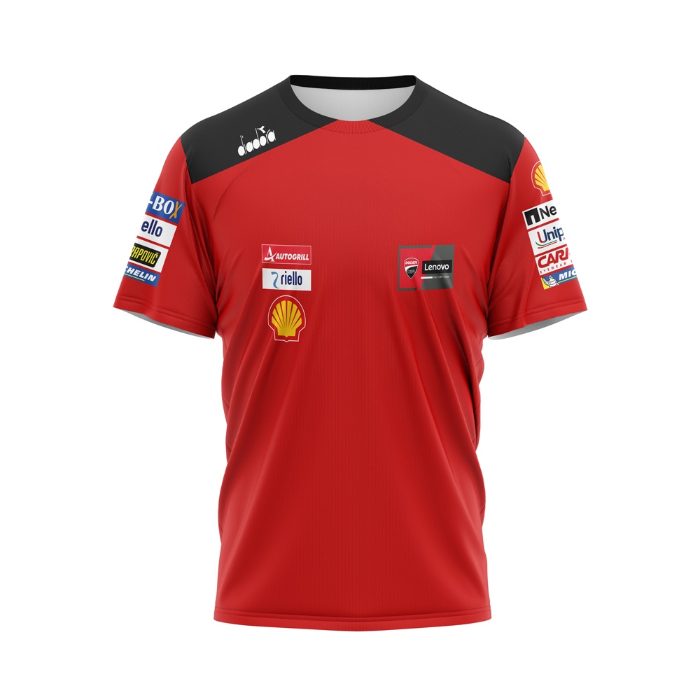 Baju Kaos Ducati Moto GPRacing Team Motogp 2022 Official Lengan Pendek Full Printing T-Shirt
