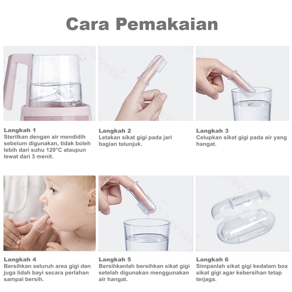 BRGUNIK Sikat Gigi Jari Bayi / Finger Tooth Brush / Sikat Gigi Bayi Silikon R330