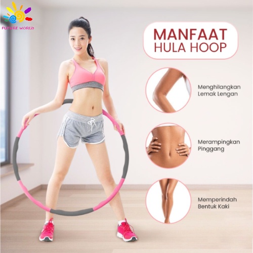 Mainan Hula Hoop 8 Batang Anak-Anak Dan Dewasa Bisa Disesuaikan Fitness Sports Free Skipping