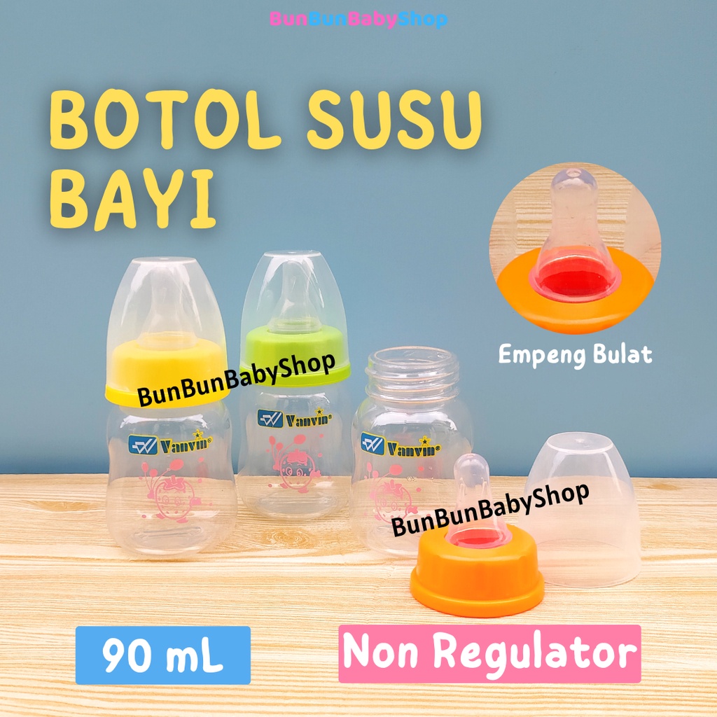 Botol Susu Bayi 90ml Vanvin Standart Nipple Dot Anak Perlengkapan Baby Baru Lahir New Born Murah Peralatan Bottle Asi