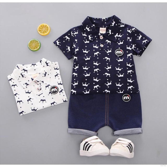 Set Baju  Anak  Cowok  Import  m Crown Shopee  Indonesia