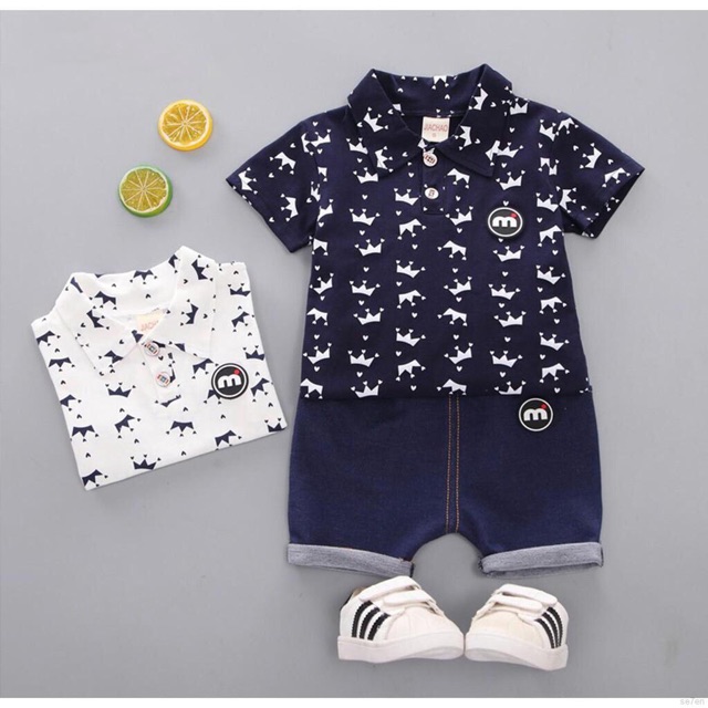 Set Baju  Anak  Cowok  Import  m Crown Shopee  Indonesia