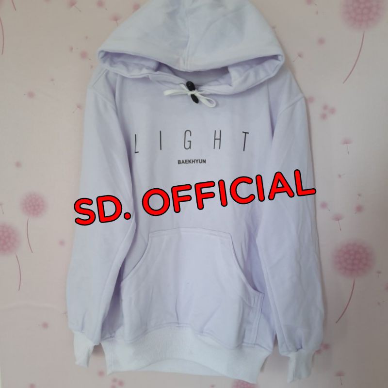 Jaket Hoodie Jumper EXO Light Baekhyun Konser Hanya Depan Saja Free Foto Baekhyun