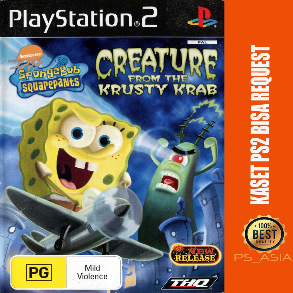 Kaset PS 2 SpongeBob SquarePants - Creature from the Krusty Krab