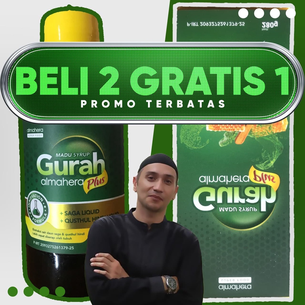 MADU GURAH ALMAHERA PLUS Original, Mengobati Sesak Nafas, Asma, TBC, Batuk Menahun, Sinusitis, Gangguan Pernafasan Paru-paru-1