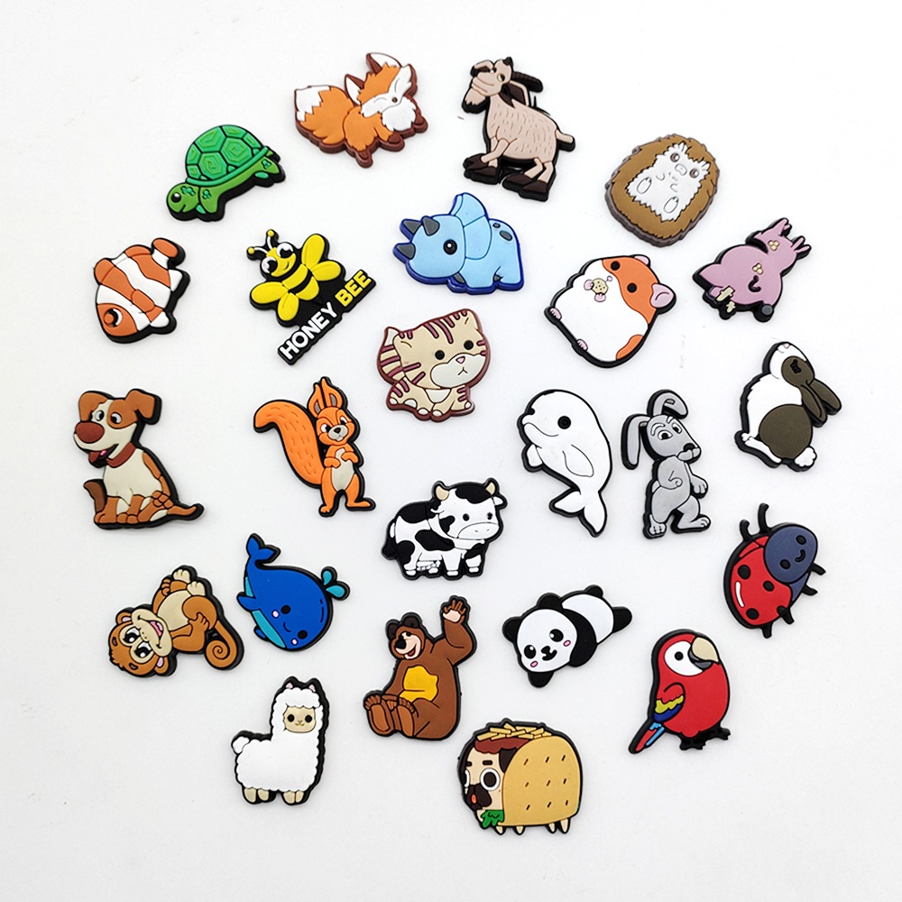 Jibbitz pin / Bros Bentuk Kartun Hewan Kungkang / Katak Lucu Untuk Aksesoris Pakaian / Sepatu