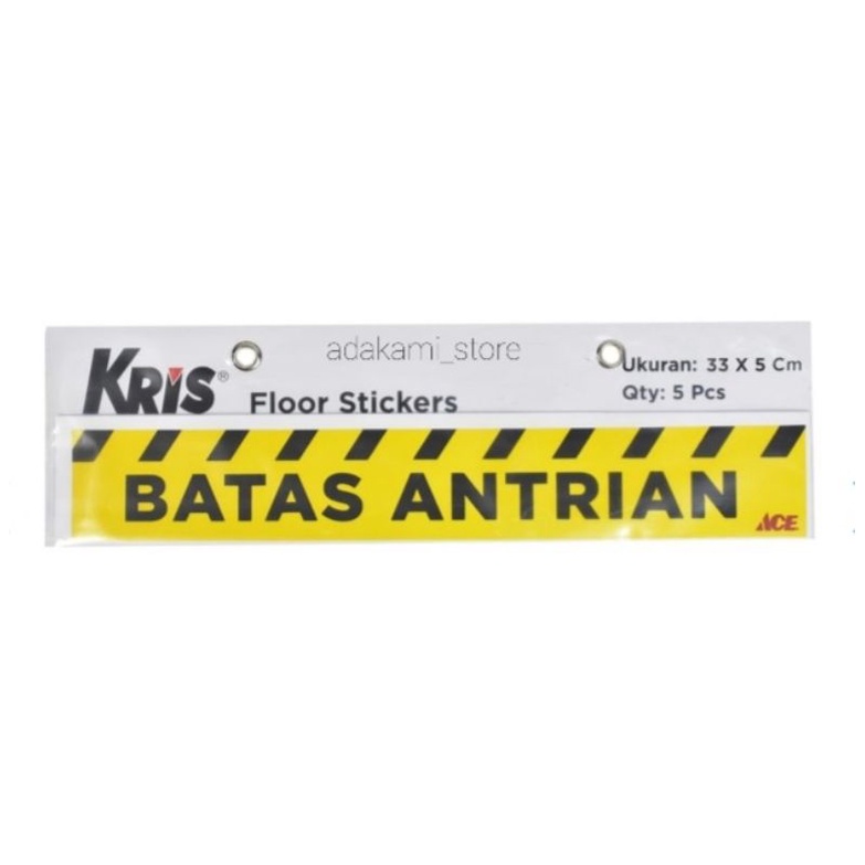

Stiker lantai Batas antrian / Stiker lantai vynil 1 set isi 5