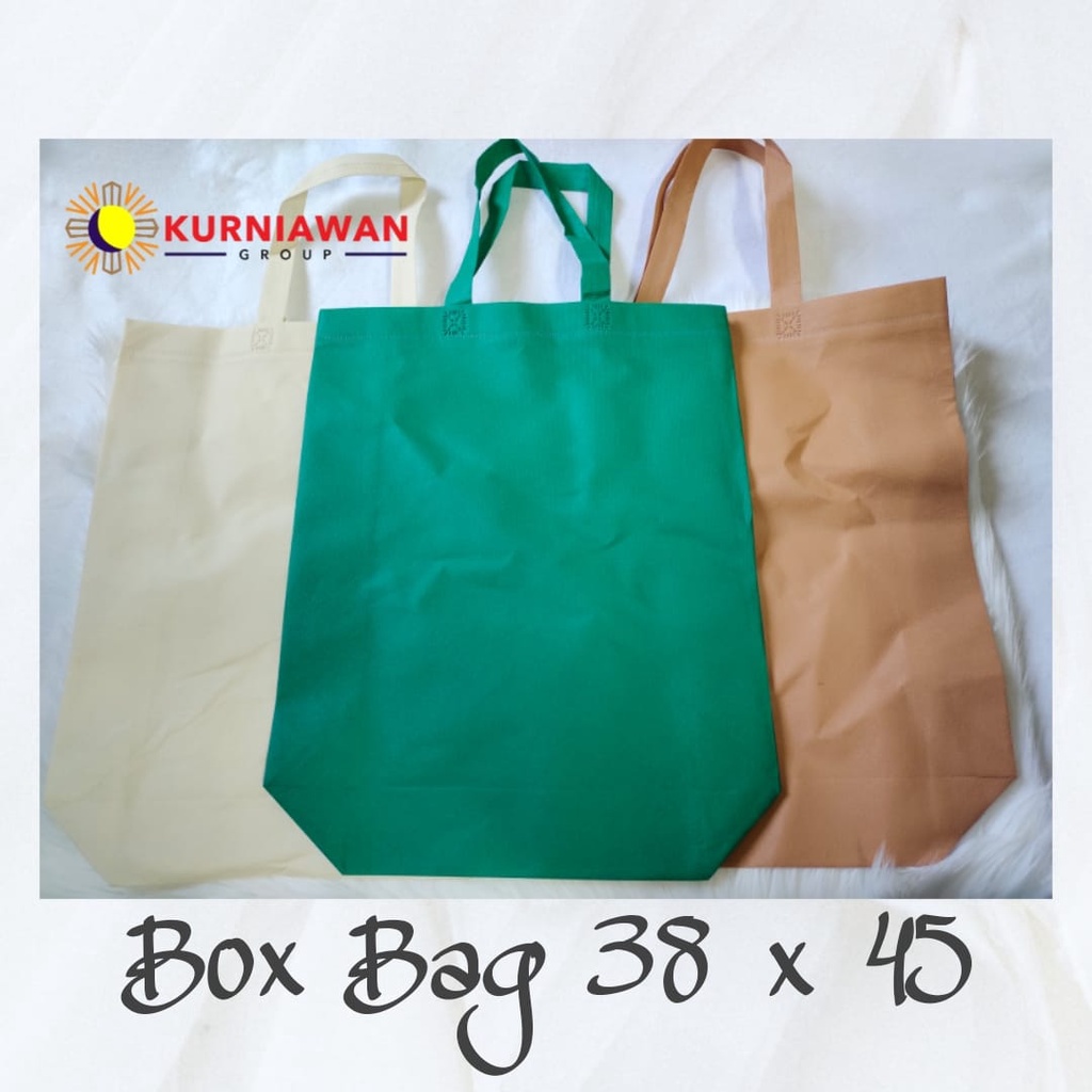 

Goodie Bag Tas Belanja Bb 38 Dus Kotak Nasi Box Kue 38x45x10 Spunbond Tote Bag Sourvenir Weding Hajatan Perlusin ( 12 Pcs )