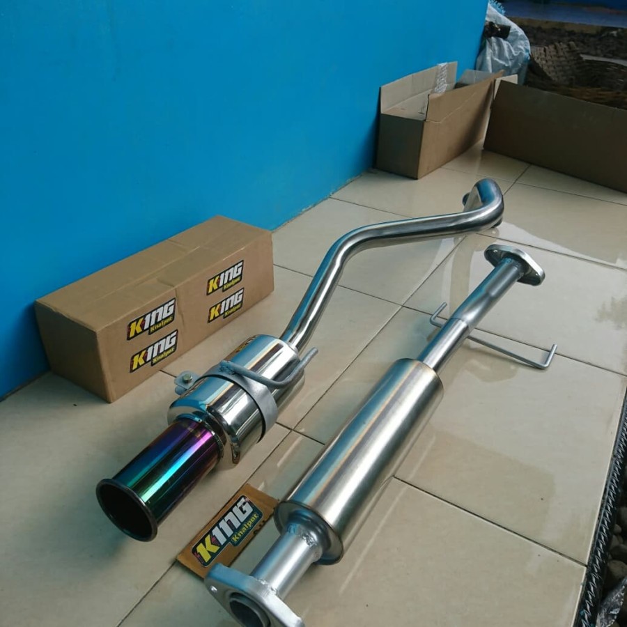 Knalpot mobil Avanza bolt on Avanza mufler Spoon lengkap Resonator