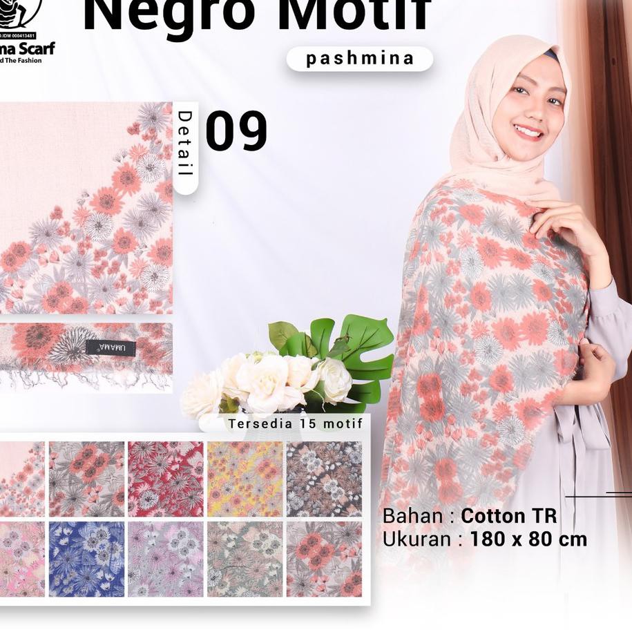 Dijamin Miring harga.. [Pilih MOTIF] Pasmina Pashmina Motif Rawis Crinkle NEGRO MOTIF Ori Umama Segi