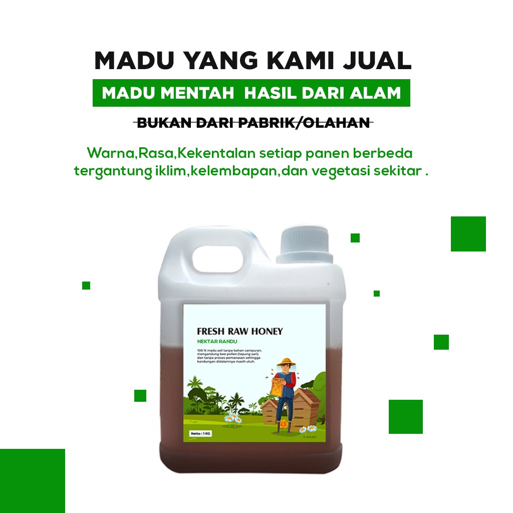 Madu Asli Nektar Randu Dari Peternakan Sendiri Asli Tanpa Campuran 1 kg