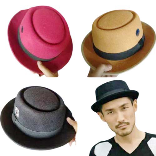 TOPI FEDORA BULAT PIE HAT