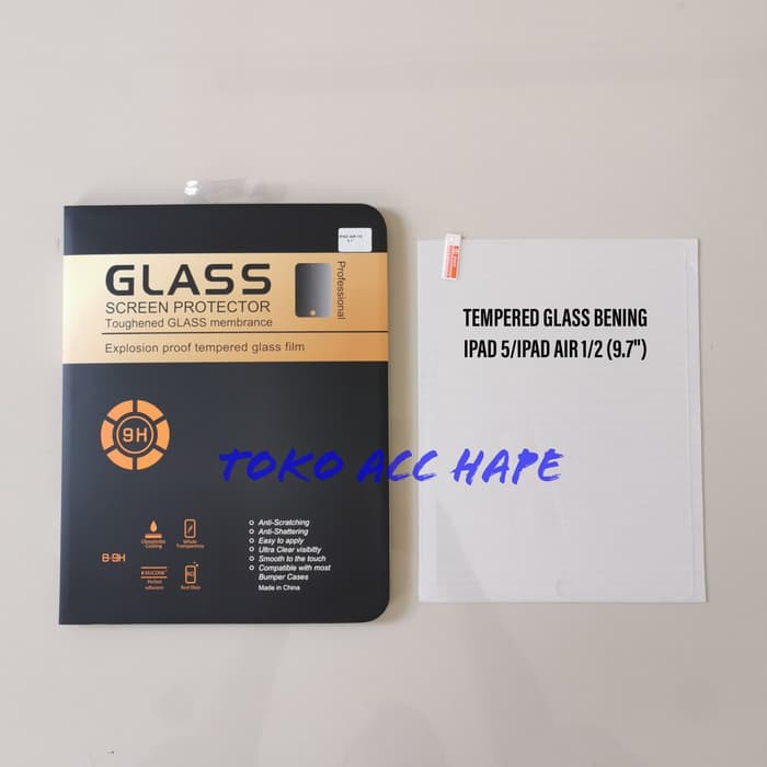 TEMPERED GLASS IPAD 5/IPAD AIR 1/IPAD 6/IPAD AIR 2 (9.7&quot;) KACA BENING/CLEAR TERMURAH