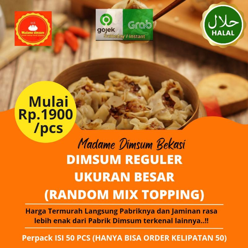 Dimsum Ayam Halal (ukuran BESAR) Bekasi pondok gede Jakarta timur.. Harga Pabrik, ayamnya > 90% lebi