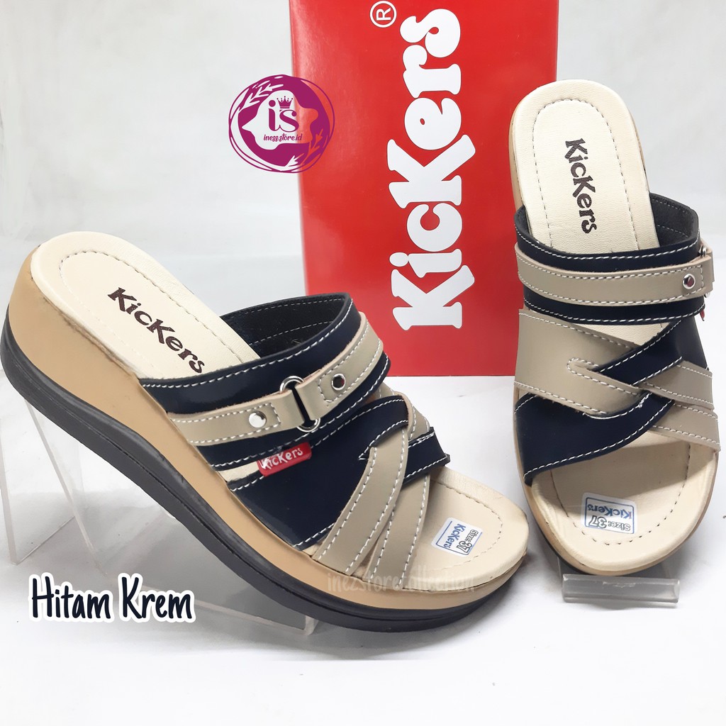 WEDGES SANDAL WANITA KICKERS TERBARU KODE SLP 12 MURAH HARGA GROSIR