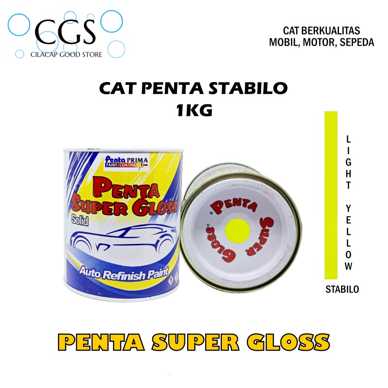 Cat Penta KUNING STABILO 1 Kg - cat kuning stabilo - cat mobil kuning - cat stabilo kuning - cat pen