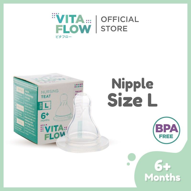 Vitaflow Nippel / Dot Anti Colic Silicon Size S M L