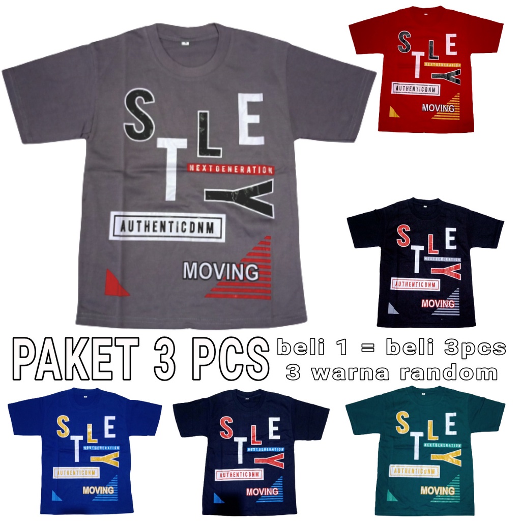 ISI 3 PCS  KAOS ANAK LAKI LAKI  5 - 10 TAHUN / BAJU ANAK LAKI LAKI / PAKAIAN ANAK LAKI LAKI / KAOS ANAK LAKI LAKI / BAJU ANAK 6 - 10 TAHUN / BAJU ATASAN ANAK LAKI LAKI TERMURAH / KAOS ATASAN ANAK LAKI LAKI / GROSIR BAJU ANAK / GROSIR KAOS ANAK LAKI LAKI