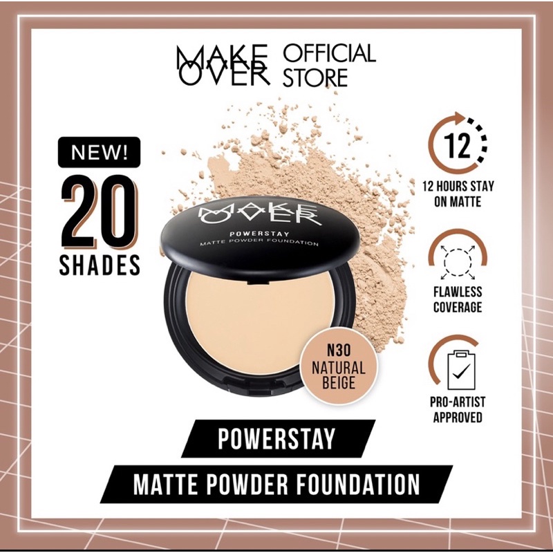 Make over powerstay matte powder foundation N30