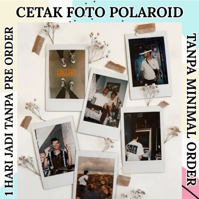 CETAK POTO FOTO POLAROID 1 HARI JADI TANPA MINIMAL ORDER TEBAL MENGKILAP