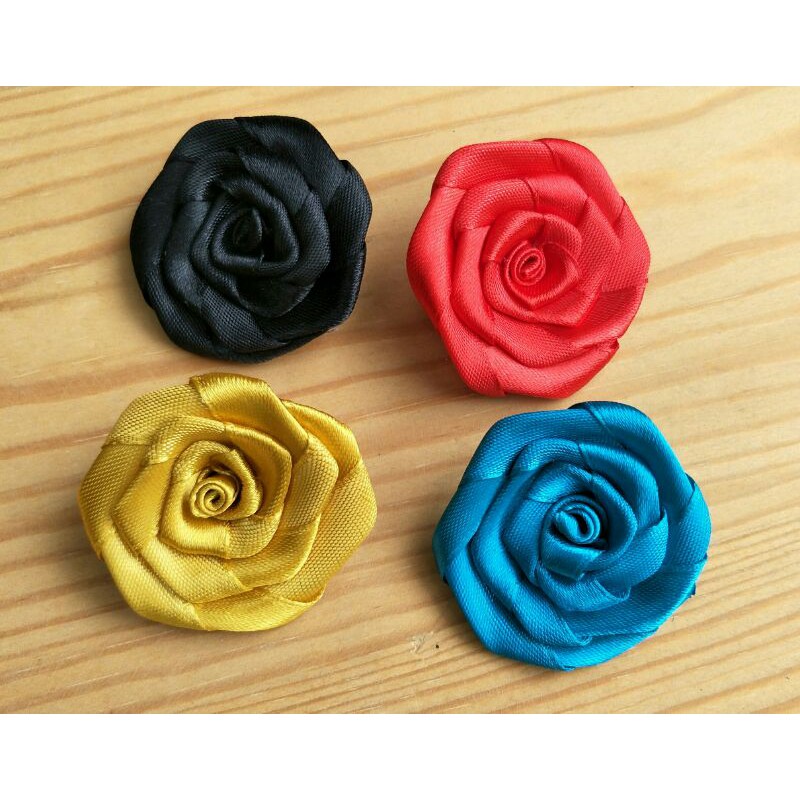 BAHAN CRAFT MAWAR BUNGA PITA SATIN/BUNGA HIAS SESERAHAN
