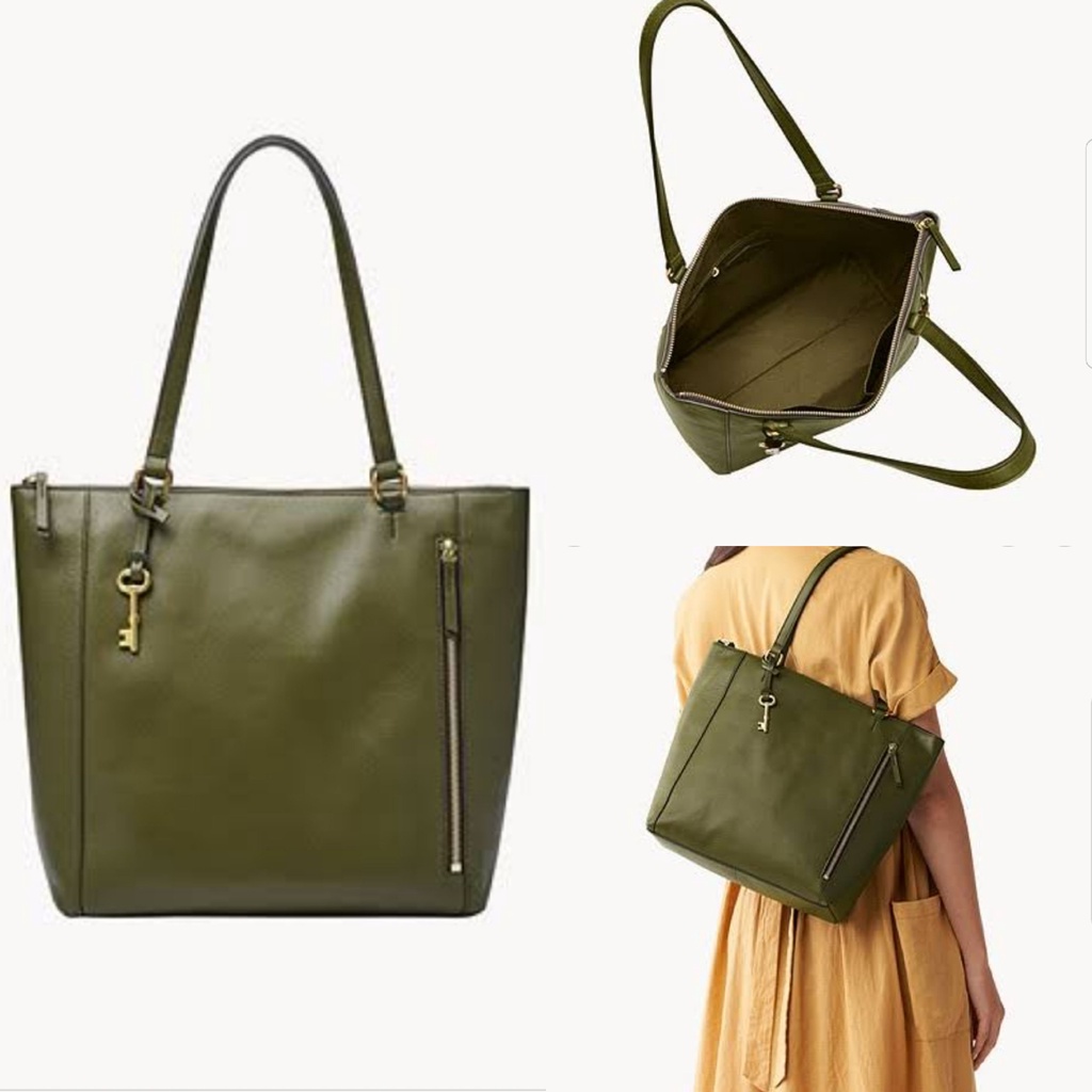 Tas fossil Tara shopper green moss