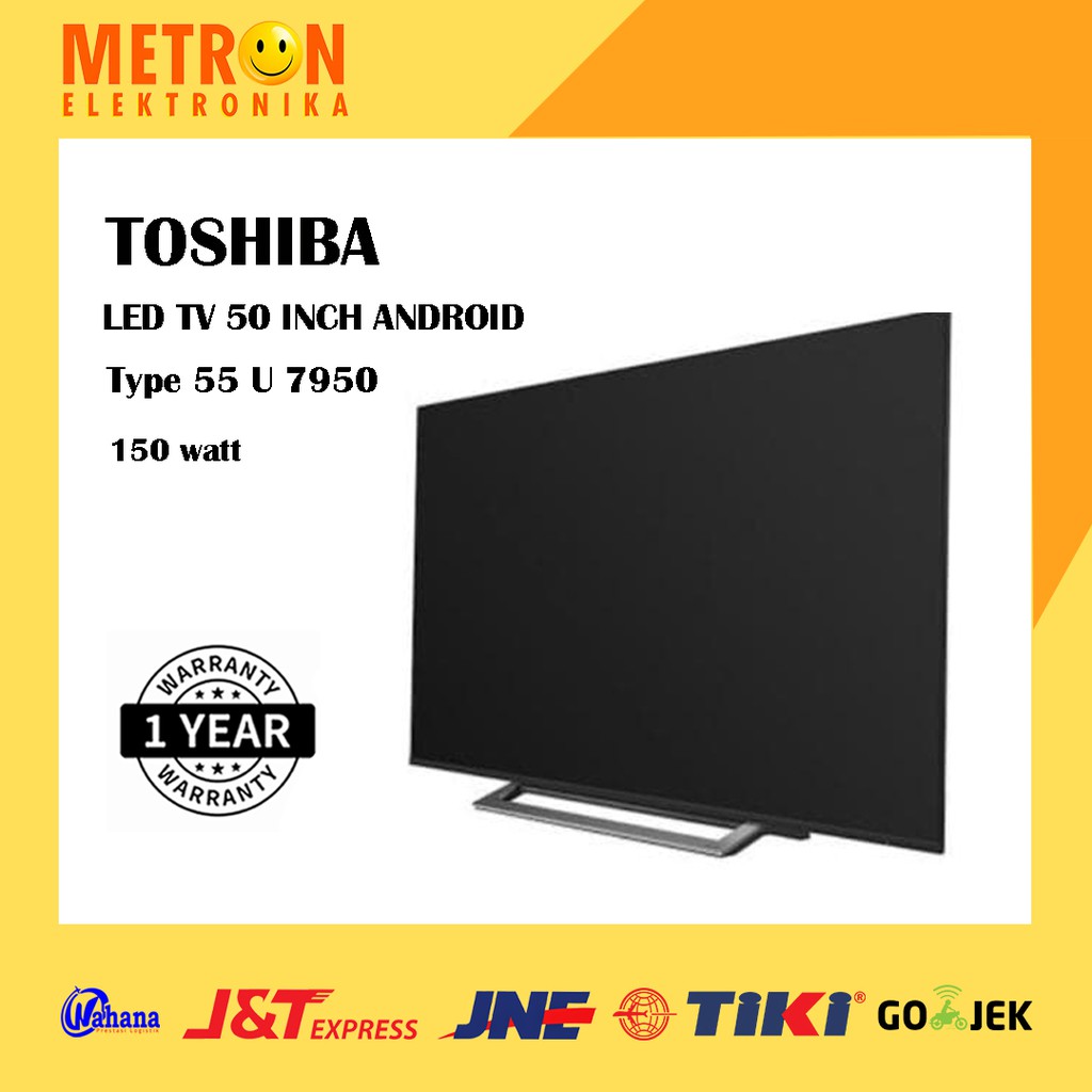 TOSHIBA 55 U 7950 / UHD 4K LED TV TELEVISI 50 IN ANDROID + USB + BRAKET / 55U7950