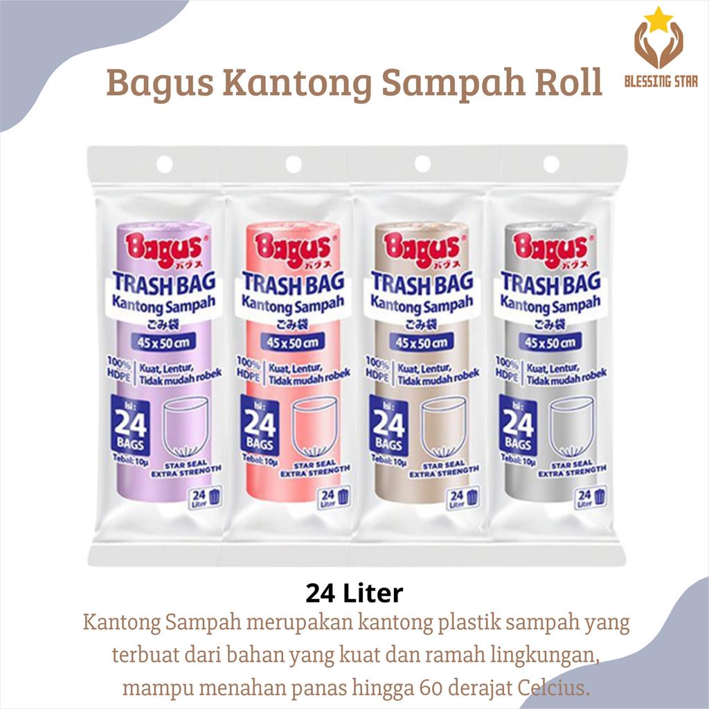 Kantong Sampah Bagus Trash Bag Roll 45 x 50 cm 24's 24 L