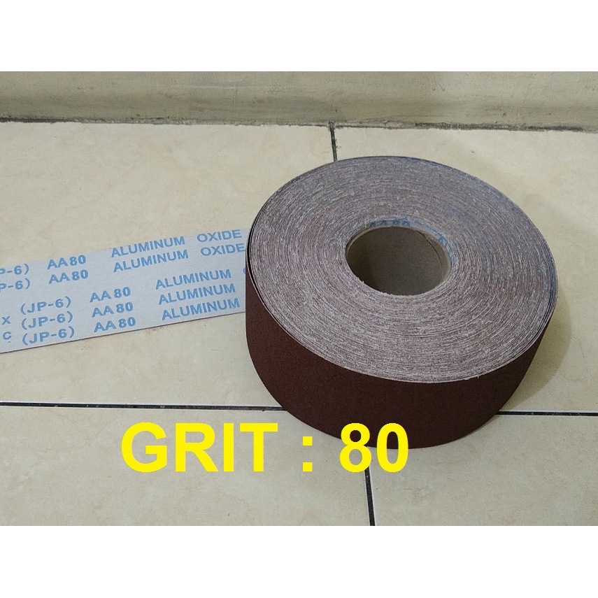 Amplas Roll Meteran - Belt Sander Grit 80 Panjang 1 Meter