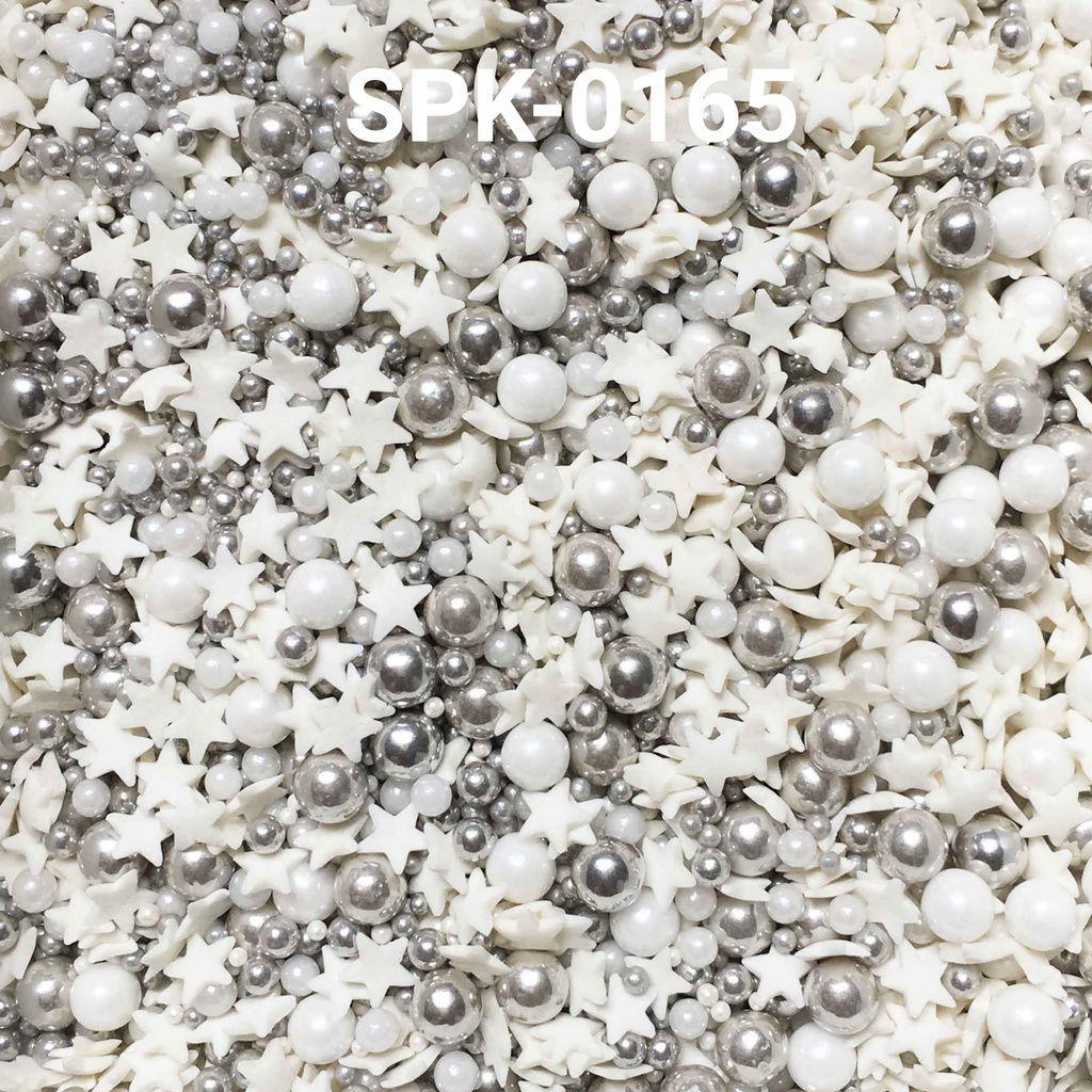

SPK-0165 YBB Sprinkles sprinkel 1kg 1 kilo bintang mutiara perak