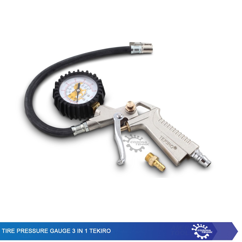 Tire Pressure Gauge 3 in 1 Tekiro