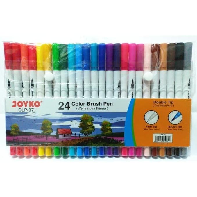 

(BISA COD) Brush Pen Joyko CLP-07 24 Warna Dua Mata Pena LIMITED EDITION Kode 252