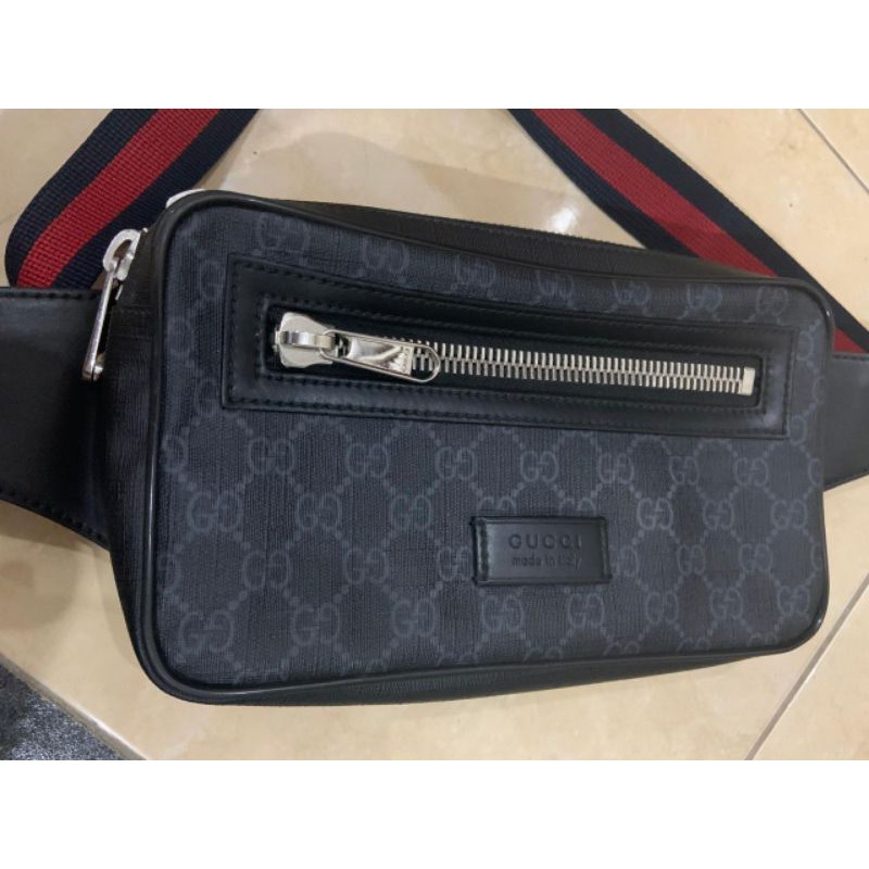 Preloved Gucci GG black belt bag