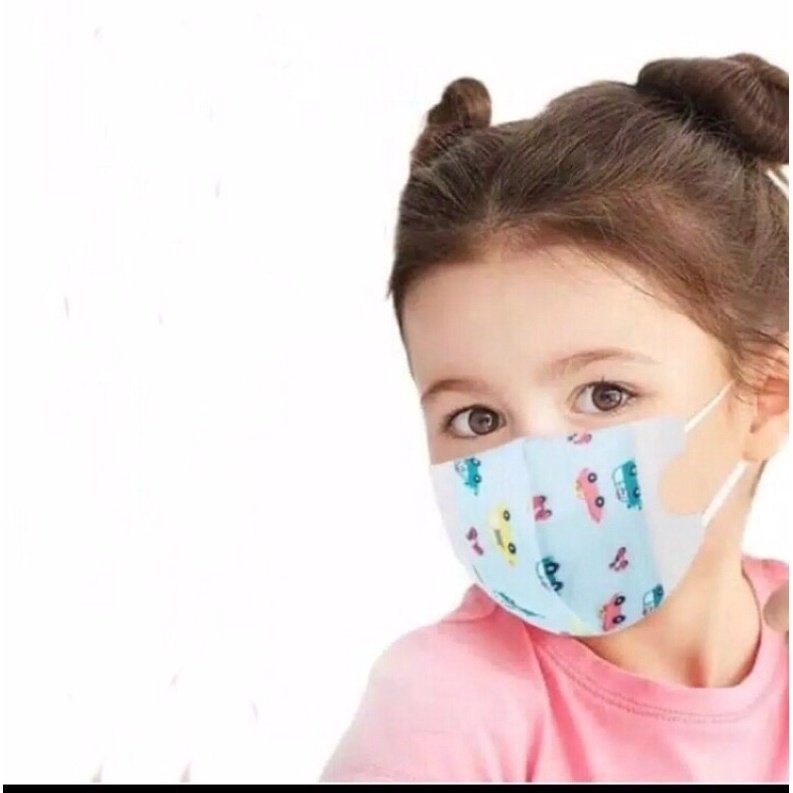 masker duckbill anak motif 3 ply / masker duckbill