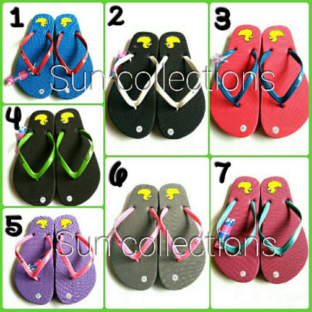 Sandal Jepit Motif Bebek Murah (1Kg) 12 pasang